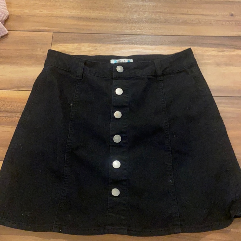 Black mini skirt